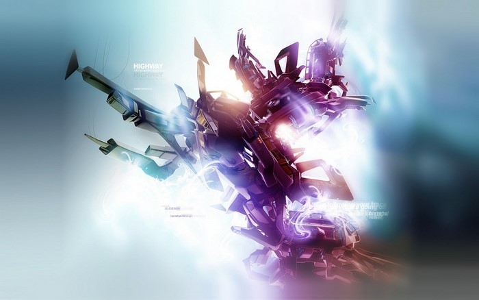 Abstract futuristic mechanical structure with glowing lights