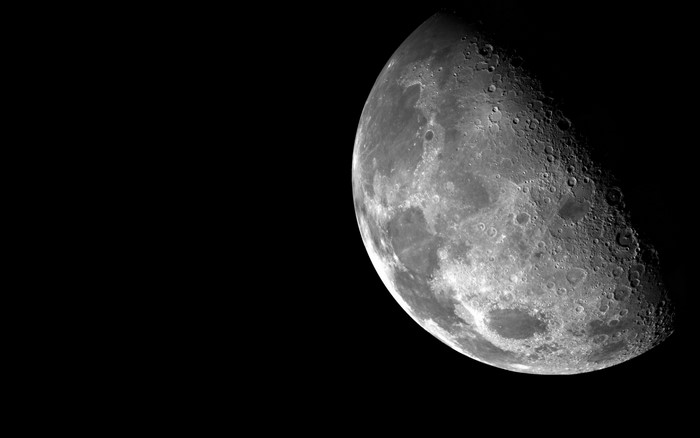 The Moon in monochrome