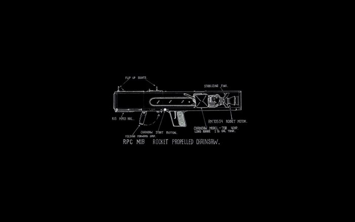 Blueprint of a Rocket Propelled Chainsaw