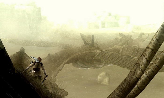 Wander from Shadow of the Colossus on a giant creature