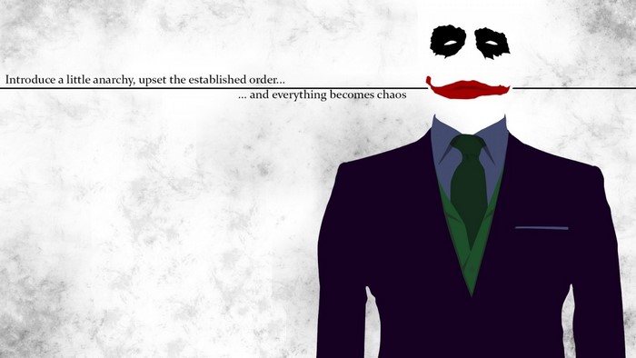 Joker from Batman illustration with quote