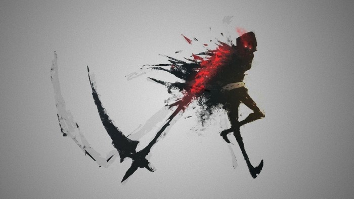 Grim Reaper with Scythe, Fantasy Art