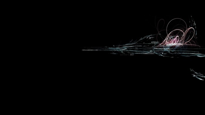 Abstract fractal lines on black background
