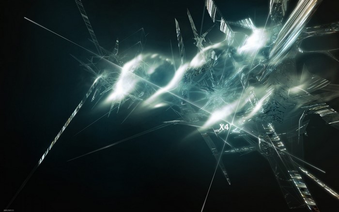 Abstract light streaks and shards