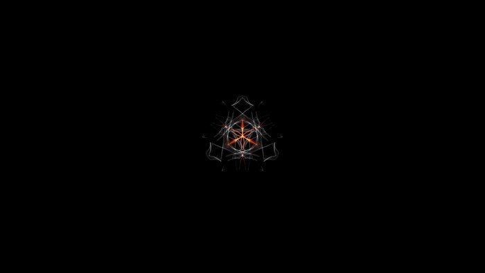 Abstract fractal pattern on black background