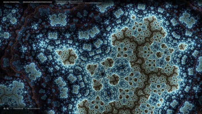 Blue and brown fractal pattern