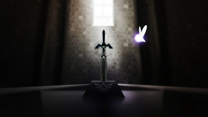 Master Sword and Navi from The Legend of Zelda