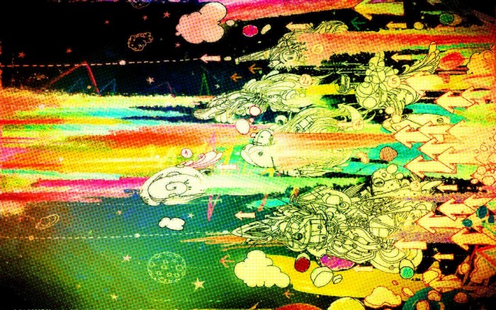 Abstract colorful artwork by Matei Apostolescu