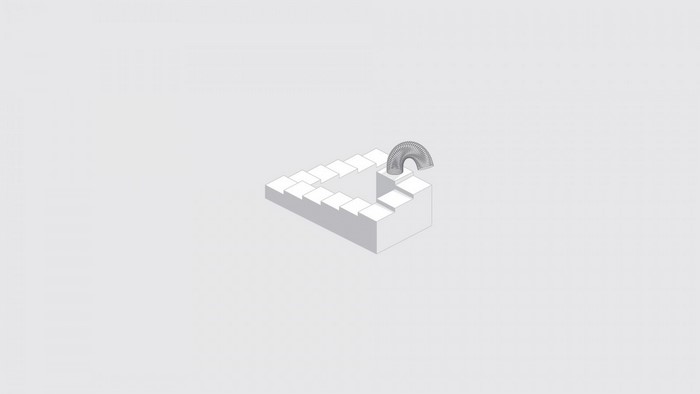 Impossible staircase with a slinky