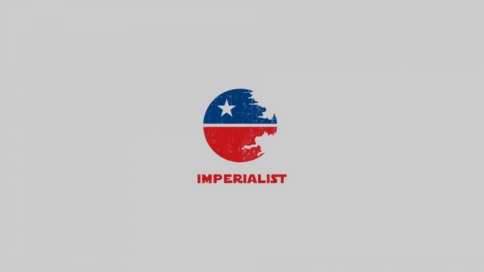 Imperialist logo with Star Wars Death Star