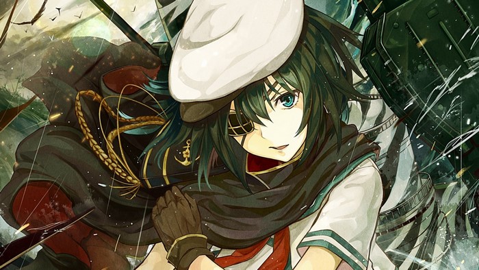 Kiso from Kantai Collection with eyepatch