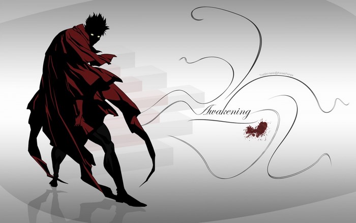 Vincent Law from Ergo Proxy with Awakening text