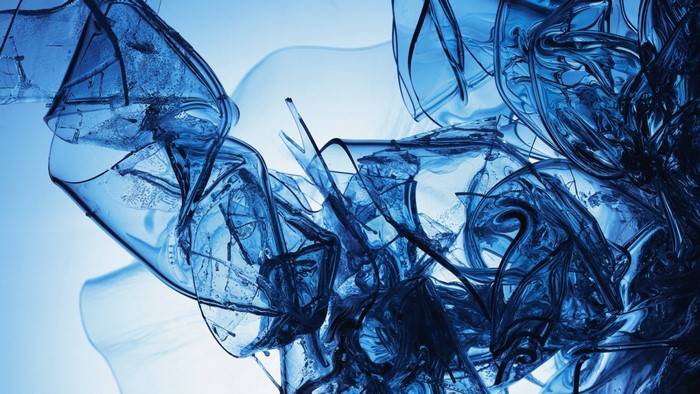 Abstract blue swirling shapes