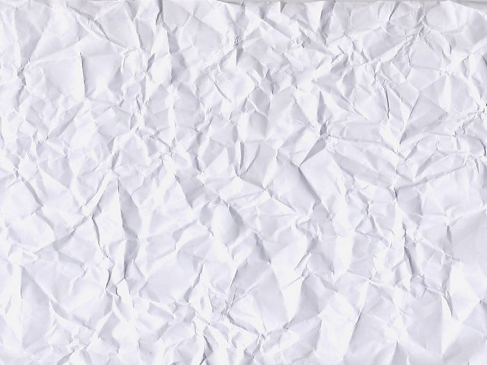 Wrinkled white paper texture
