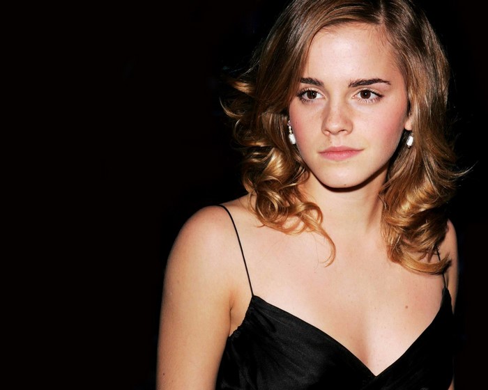 Emma Watson in a black dress