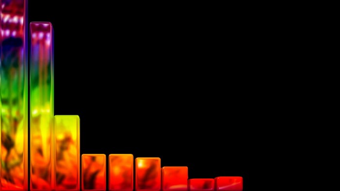 Colorful abstract bars on black background