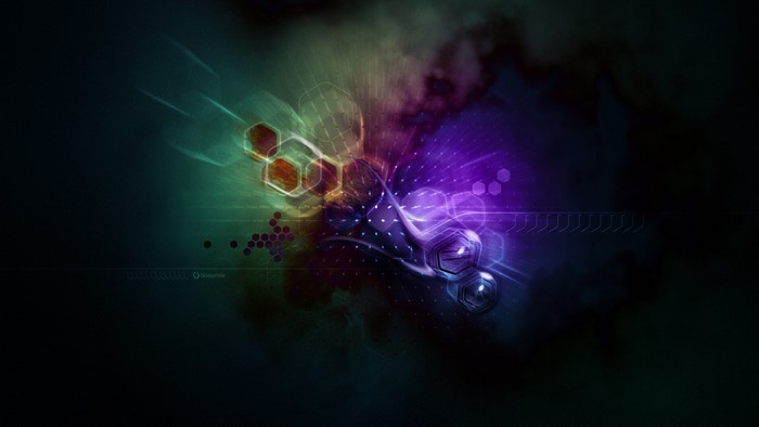Abstract Hexagons and Light Effects