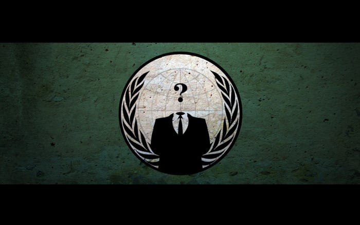 Anonymous symbol with question mark and suit