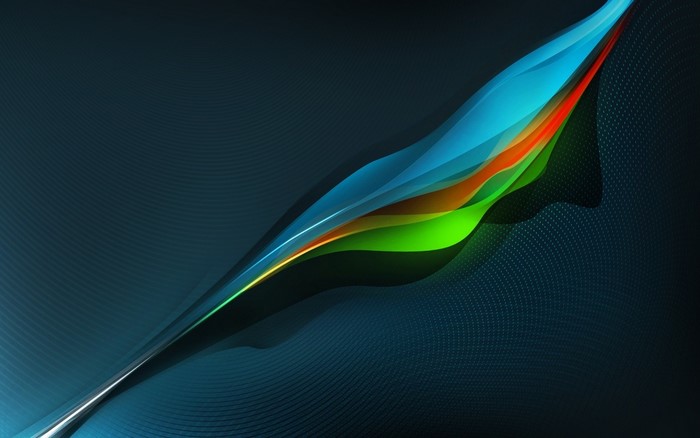 Abstract colorful waves on a dark background