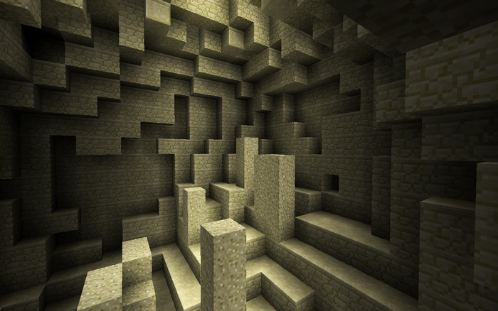 Minecraft desert temple interior