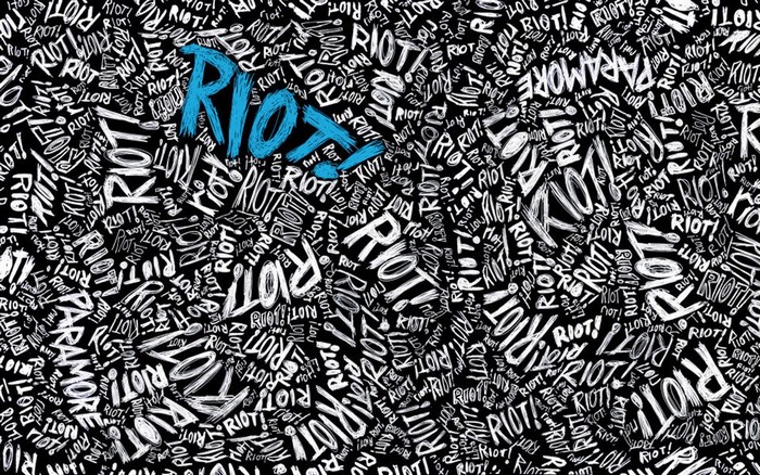 Paramore Riot! Typography Pattern