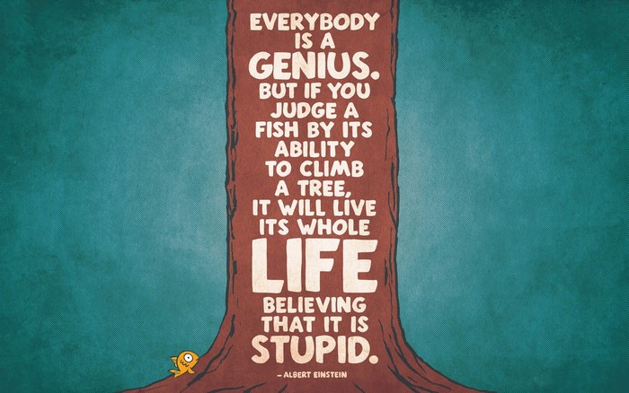 Albert Einstein quote about genius and fish