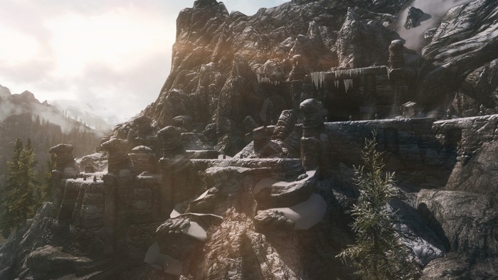 The Elder Scrolls V Skyrim mountainous landscape