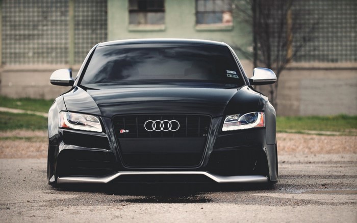 Black Audi S5 Coupe parked outdoors