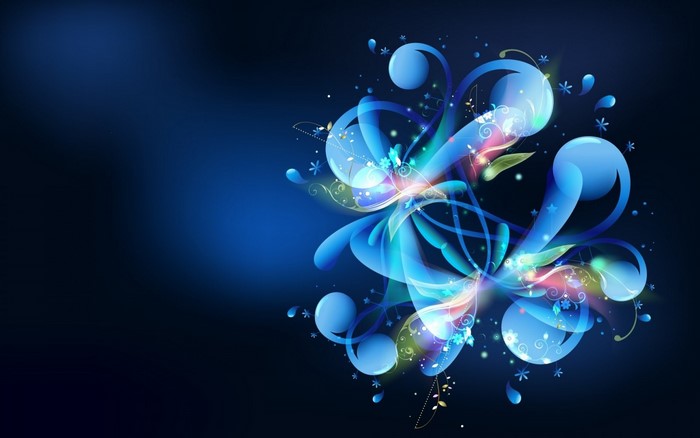 Abstract blue floral light illustration