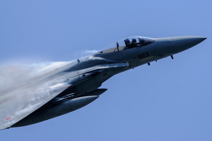 F-15 Eagle fighter jet in flight