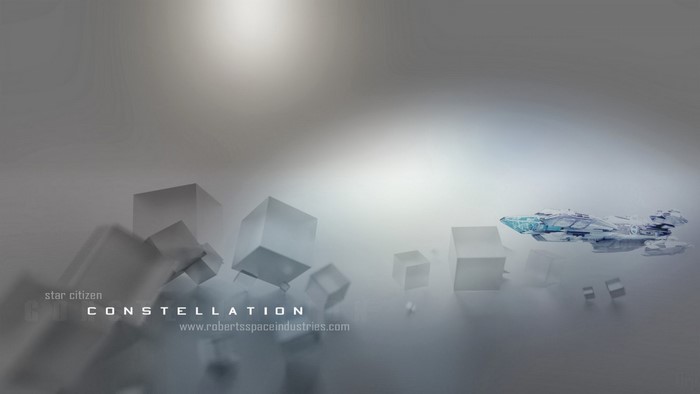 Star Citizen Constellation spaceship with cubes