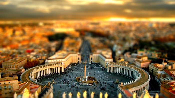 St. Peter's Square, Vatican City, Rome at Sunset