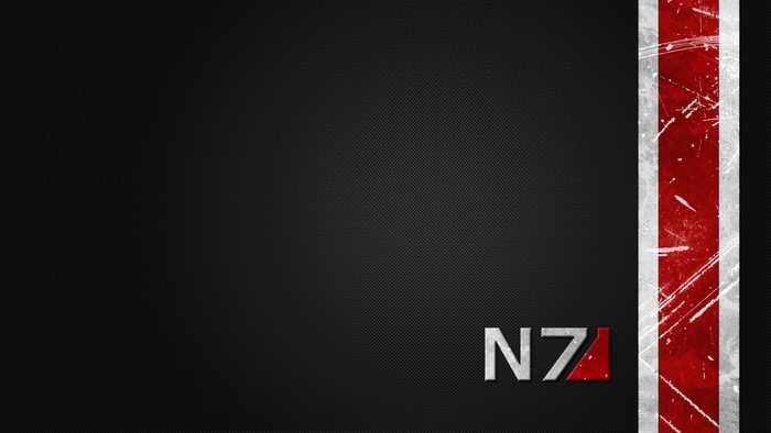 Mass Effect N7 logo with red and white stripe