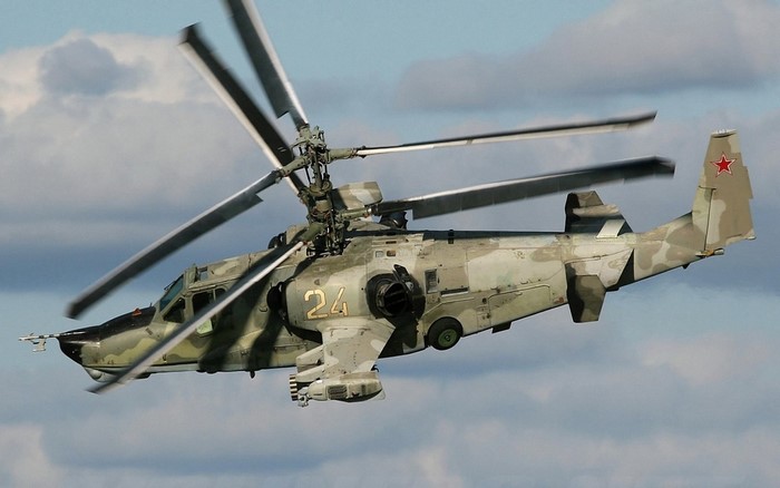 Kamov Ka-50 attack helicopter in flight