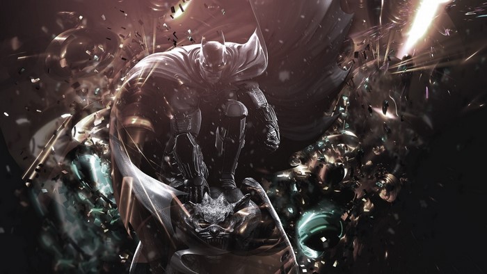 Batman artwork with fractal elements