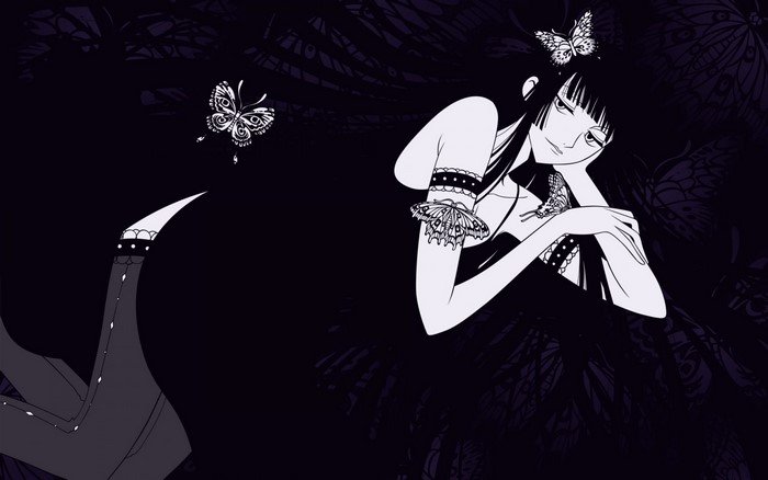 Ichihara Yuuko from xxxHOLiC with butterflies