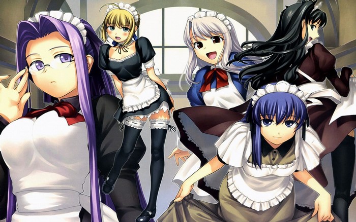 Maids from Fate Series: Saber, Rin, Rider, Sakura, Illya