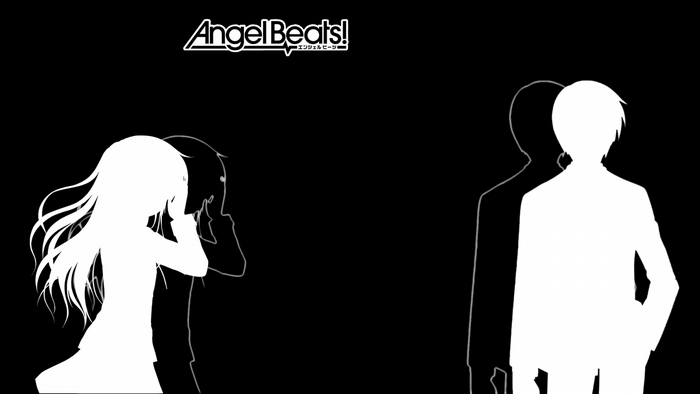 Angel Beats! Silhouette of Kanade Tachibana and Yuzuru Otonashi