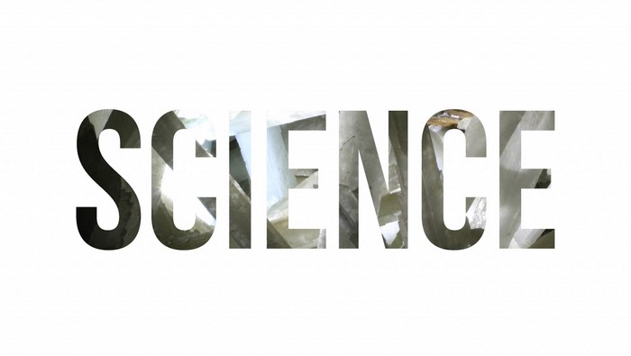 The word SCIENCE filled with mineral textures