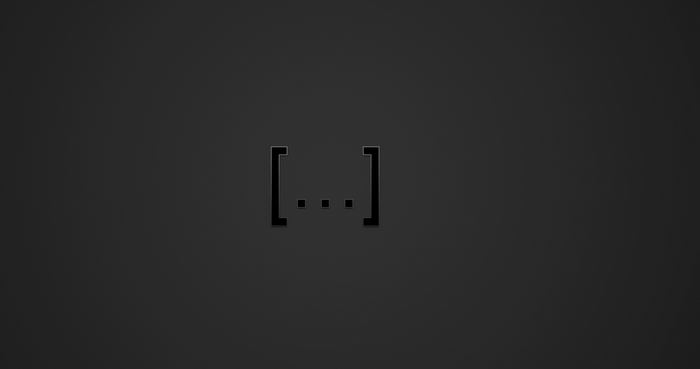 Black brackets with ellipsis
