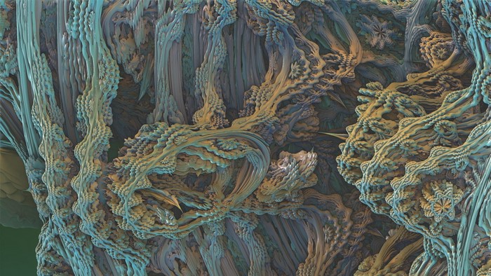Abstract fractal formation with intricate details