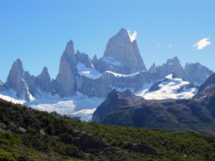 Fitz Roy mountain range in Los Glaciares National Park