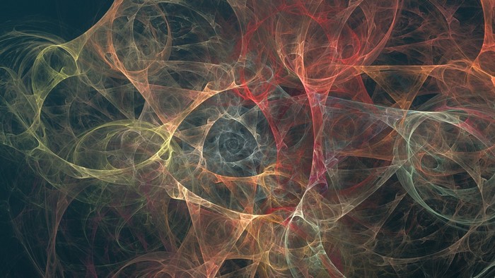 Abstract fractal art with swirling patterns
