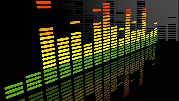Audio spectrum equalizer bars with reflection