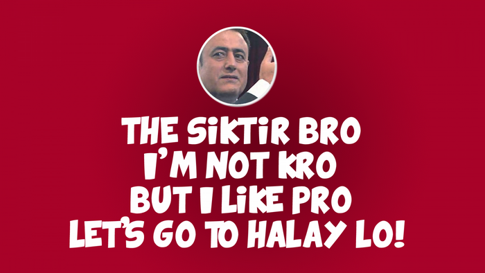 Mahmut Tuncer with text about Halay