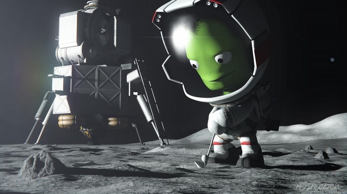 Kerbal from Kerbal Space Program on the Mun