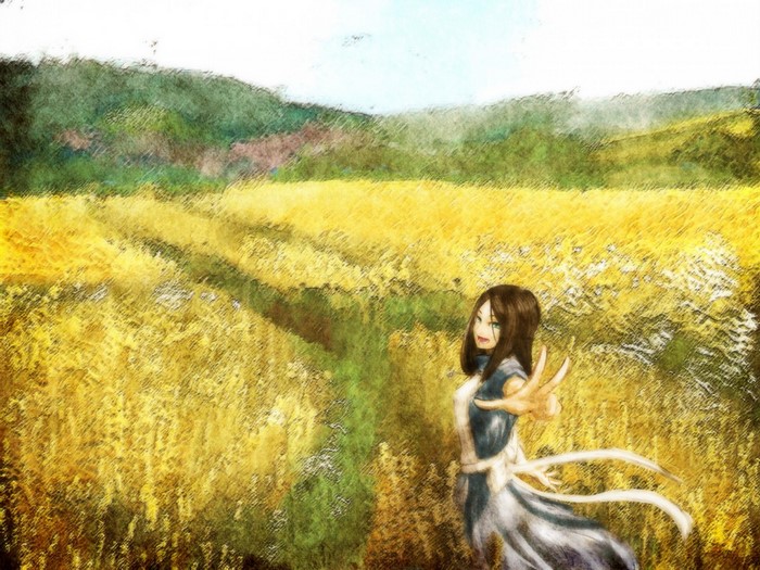 Girl in a field, American McGee's Alice