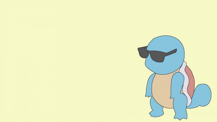 Squirtle from Pokemon wearing sunglasses