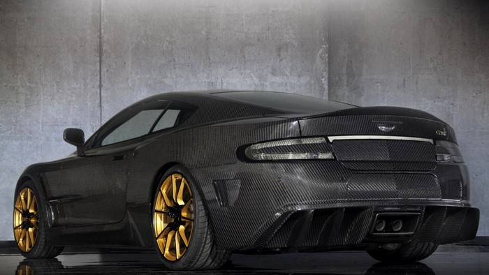 Aston Martin DBS Carbon Fiber Coupe with Gold Wheels