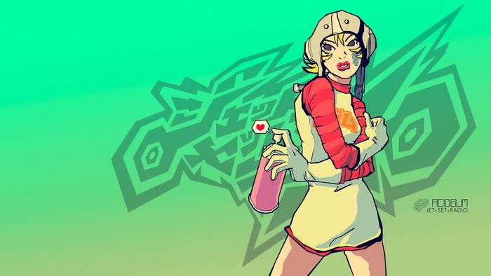 Girl with spray can from Jet Set Radio